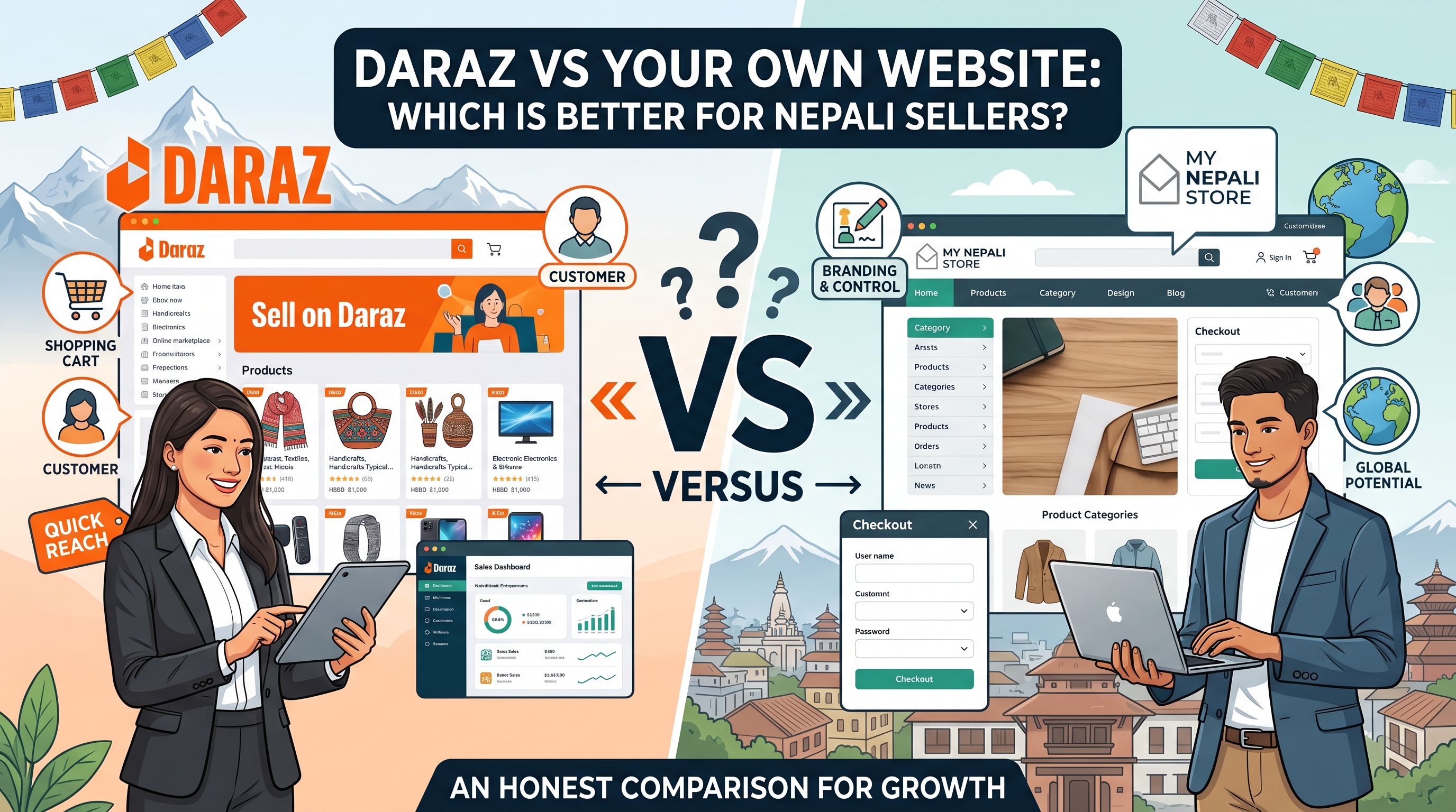 Daraz vs Your Own Website: Which is Better for Nepali Sellers?